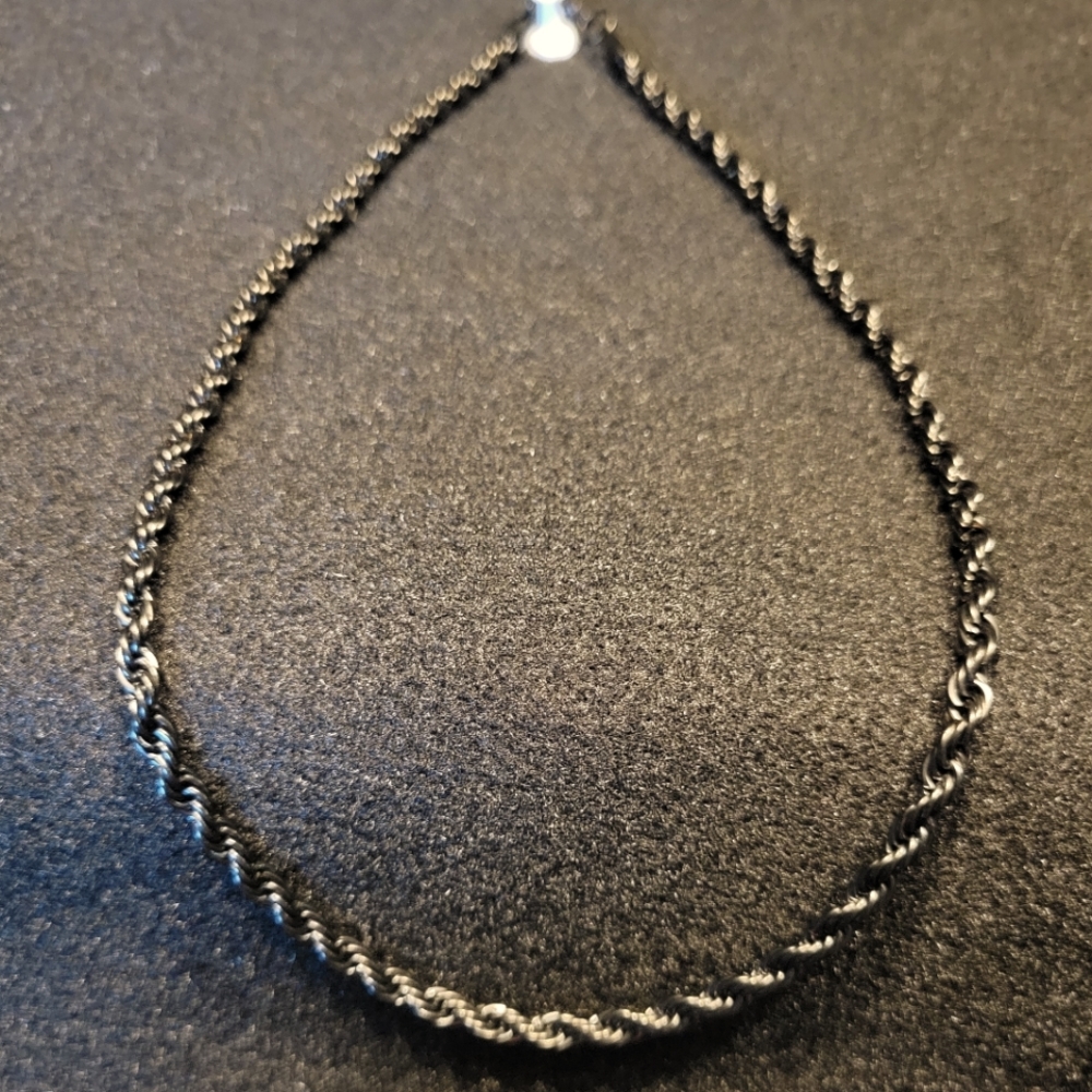 Stainless steel 20" rhodium plated jewelry